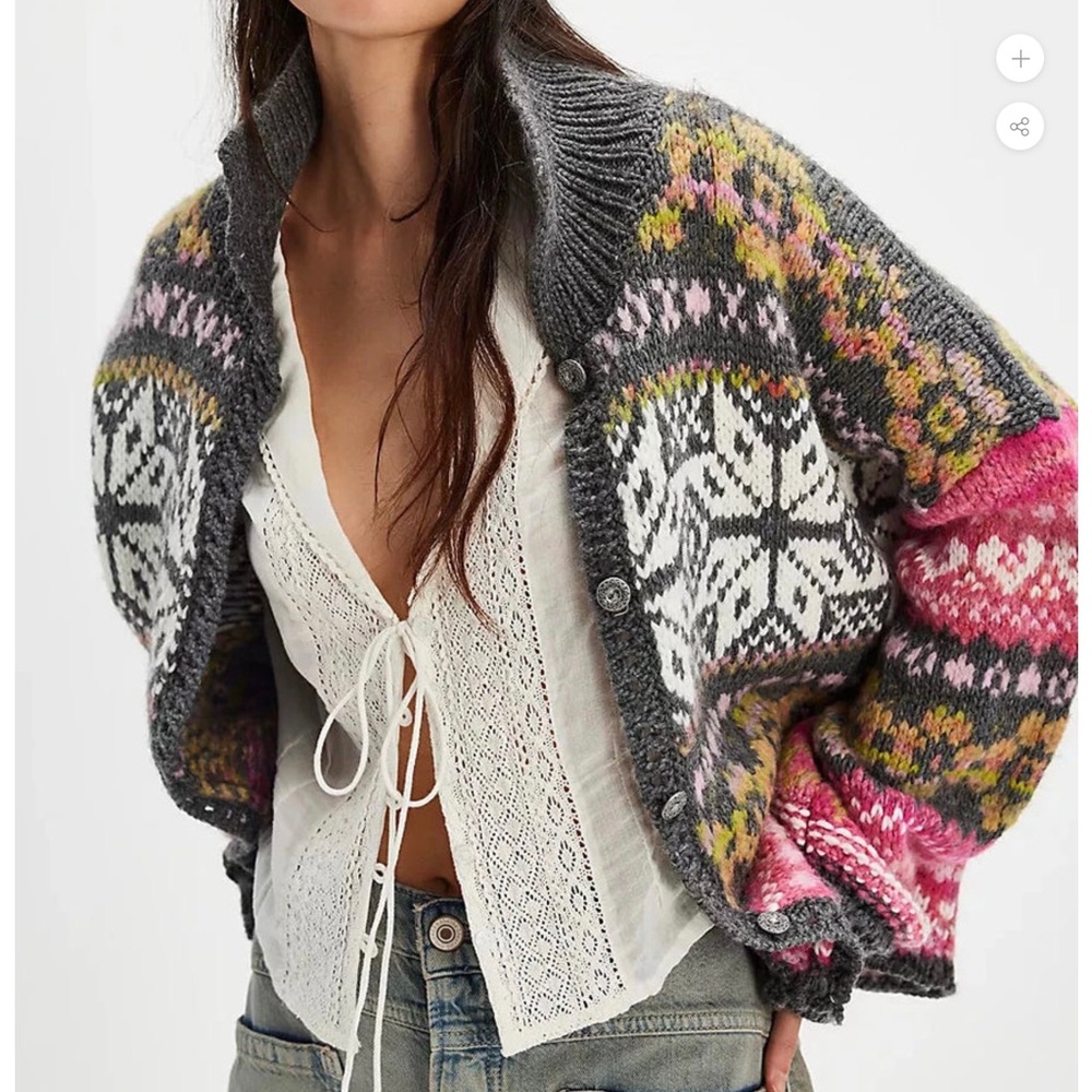 Stylish Multicolor Knit Cardigan